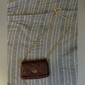 Kate Spade Burgundy Quilted Crossbody bag